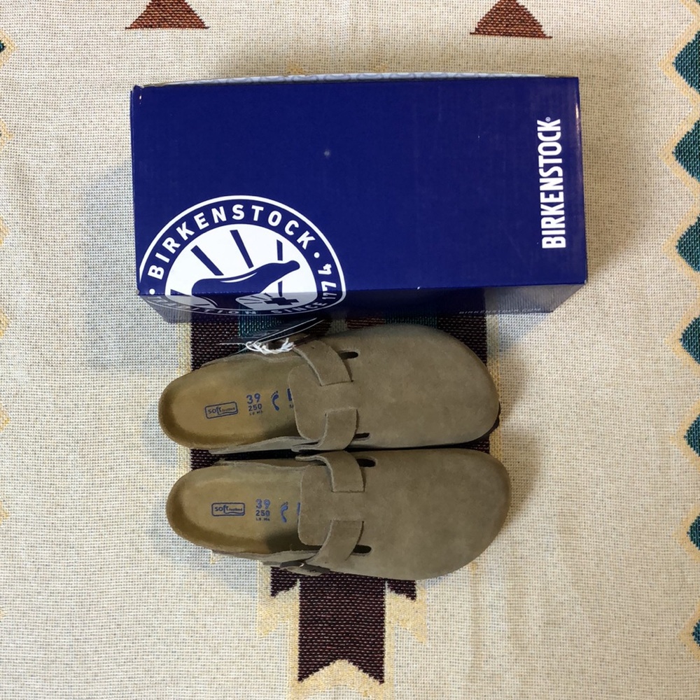🧚🏼🧚🏼Bitkenston Boston Female Clog Suede Soft Footbed(Taupe) - Picture 6 of 6
